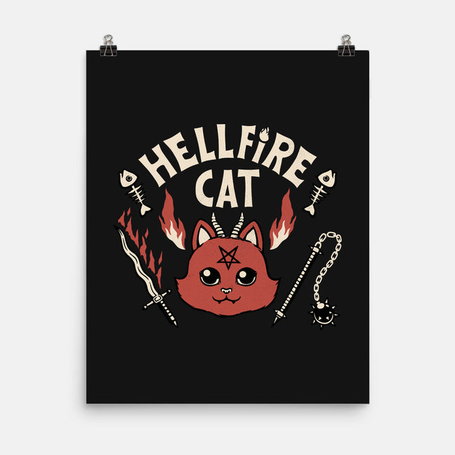 Hell Fire Cat-none matte poster-tobefonseca