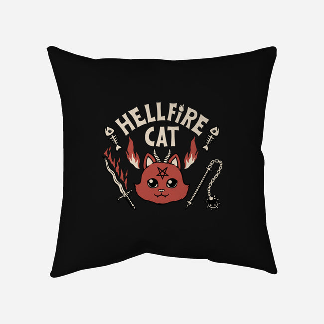Hell Fire Cat-none removable cover throw pillow-tobefonseca