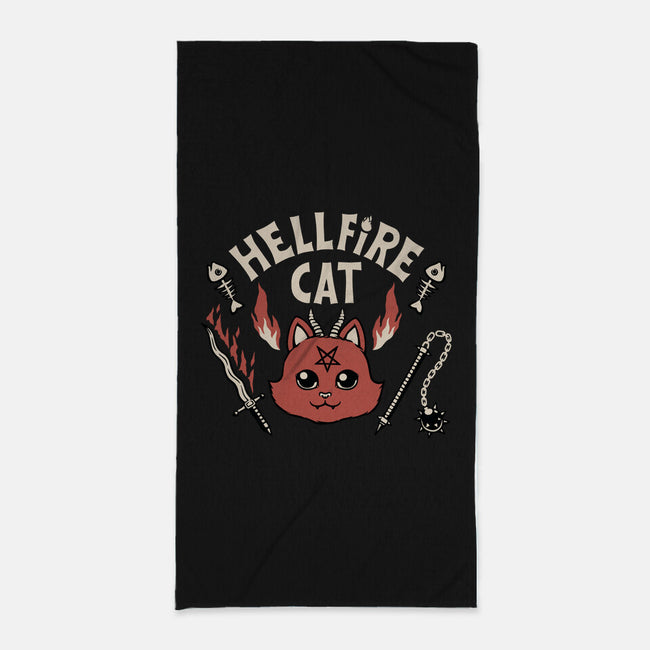 Hell Fire Cat-none beach towel-tobefonseca