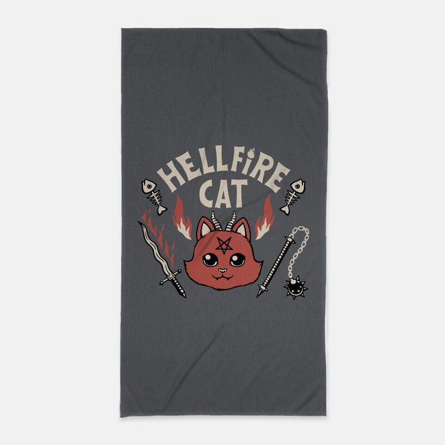 Hell Fire Cat-none beach towel-tobefonseca