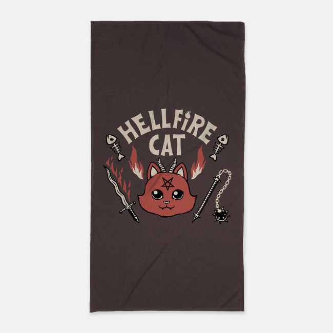 Hell Fire Cat-none beach towel-tobefonseca