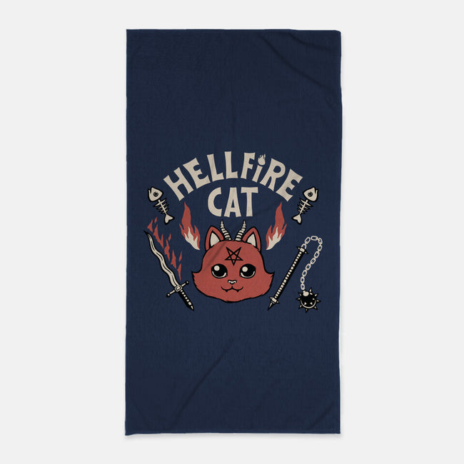 Hell Fire Cat-none beach towel-tobefonseca