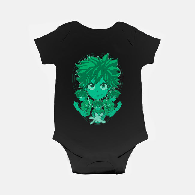 Green Hero-baby basic onesie-Astrobot Invention