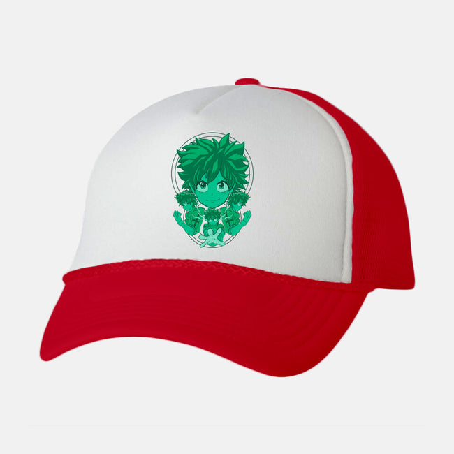 Green Hero-unisex trucker hat-Astrobot Invention