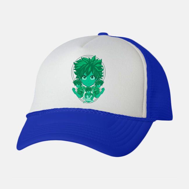 Green Hero-unisex trucker hat-Astrobot Invention