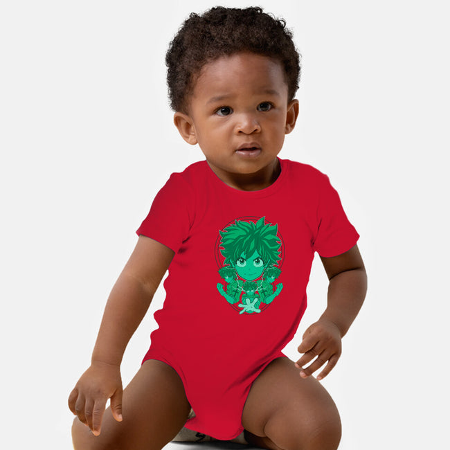 Green Hero-baby basic onesie-Astrobot Invention