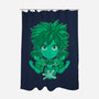 Green Hero-none polyester shower curtain-Astrobot Invention