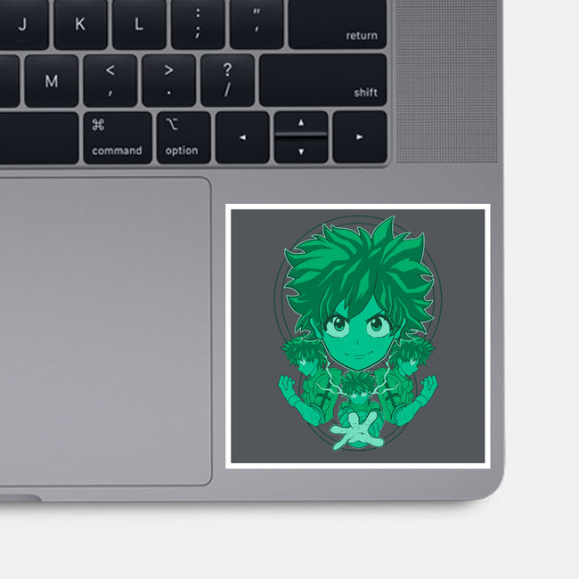 Green Hero-none glossy sticker-Astrobot Invention