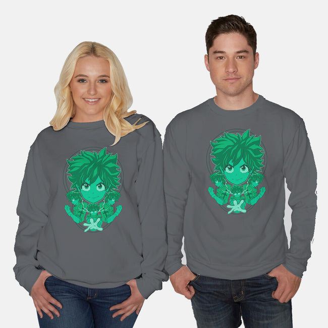 Green Hero-unisex crew neck sweatshirt-Astrobot Invention