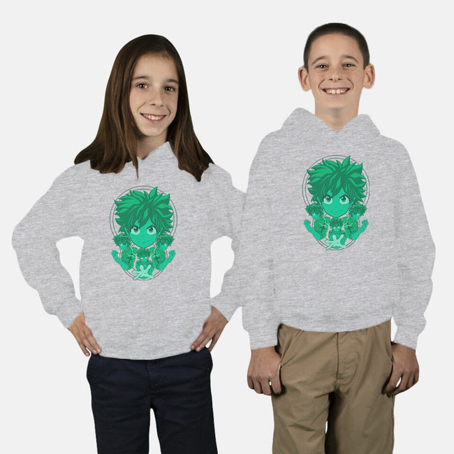 Green Hero-youth pullover sweatshirt-Astrobot Invention