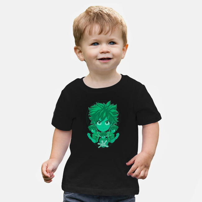 Green Hero-baby basic tee-Astrobot Invention