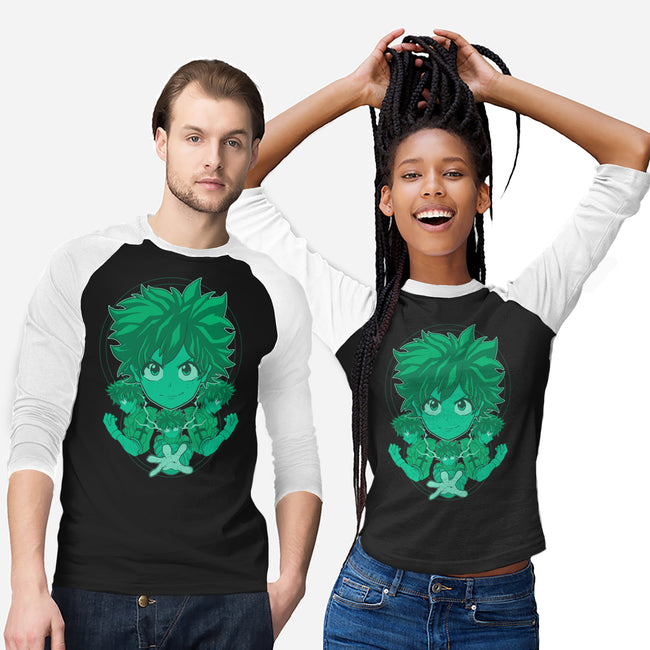 Green Hero-unisex baseball tee-Astrobot Invention