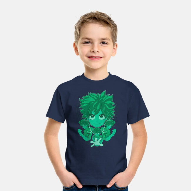 Green Hero-youth basic tee-Astrobot Invention