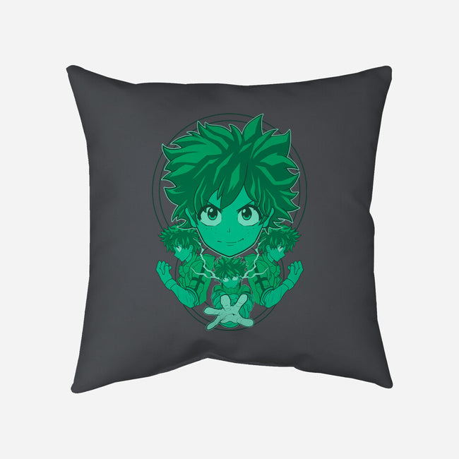 Green Hero-none removable cover w insert throw pillow-Astrobot Invention