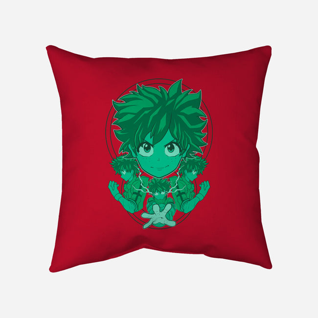 Green Hero-none removable cover w insert throw pillow-Astrobot Invention