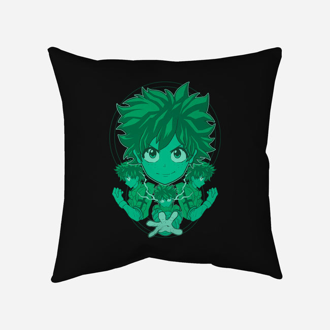 Green Hero-none removable cover throw pillow-Astrobot Invention