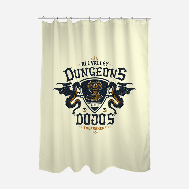 Dungeons And Dojos-none polyester shower curtain-CoD Designs
