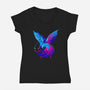 Flying Kitsune-womens v-neck tee-erion_designs