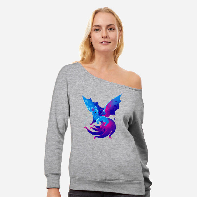 Flying Kitsune-womens off shoulder sweatshirt-erion_designs