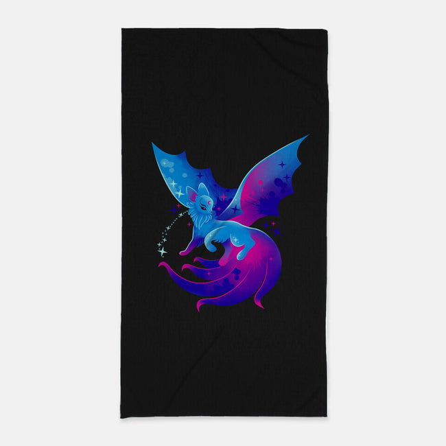 Flying Kitsune-none beach towel-erion_designs