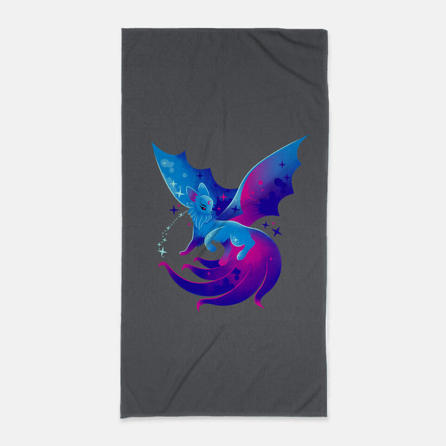 Flying Kitsune-none beach towel-erion_designs