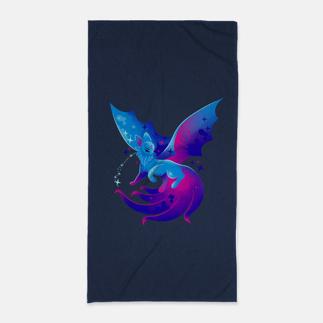 Flying Kitsune-none beach towel-erion_designs