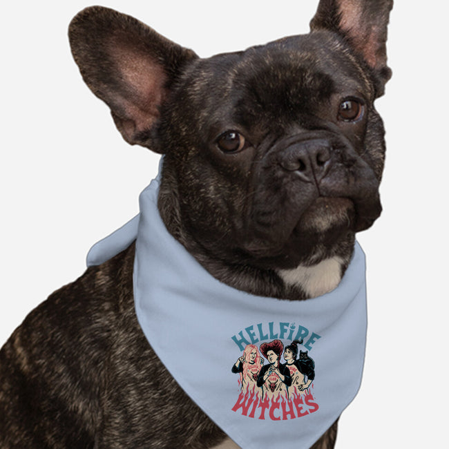 Hellfire Witches-dog bandana pet collar-momma_gorilla