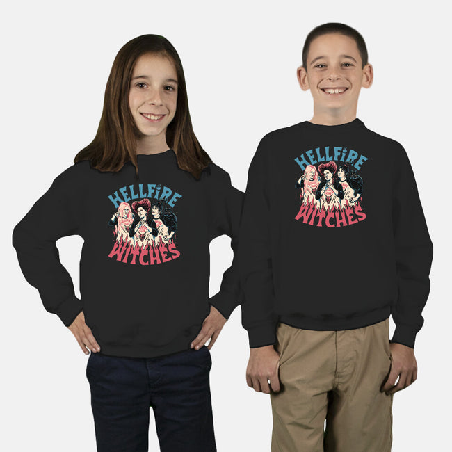 Hellfire Witches-youth crew neck sweatshirt-momma_gorilla