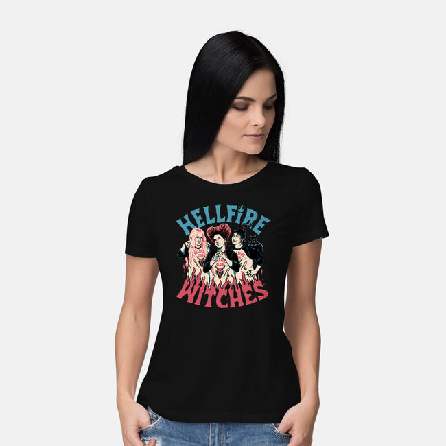 Hellfire Witches-womens basic tee-momma_gorilla