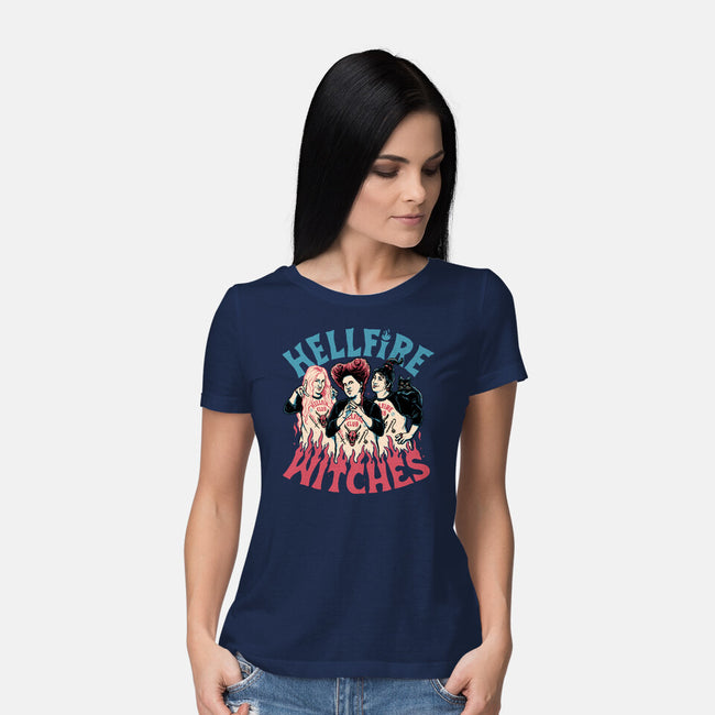 Hellfire Witches-womens basic tee-momma_gorilla