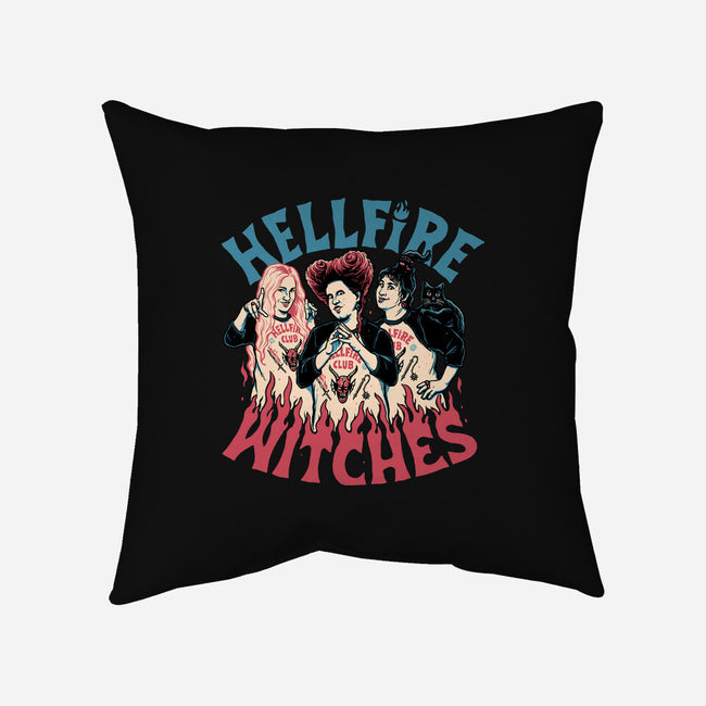 Hellfire Witches-none removable cover w insert throw pillow-momma_gorilla