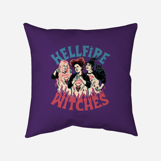 Hellfire Witches-none removable cover w insert throw pillow-momma_gorilla