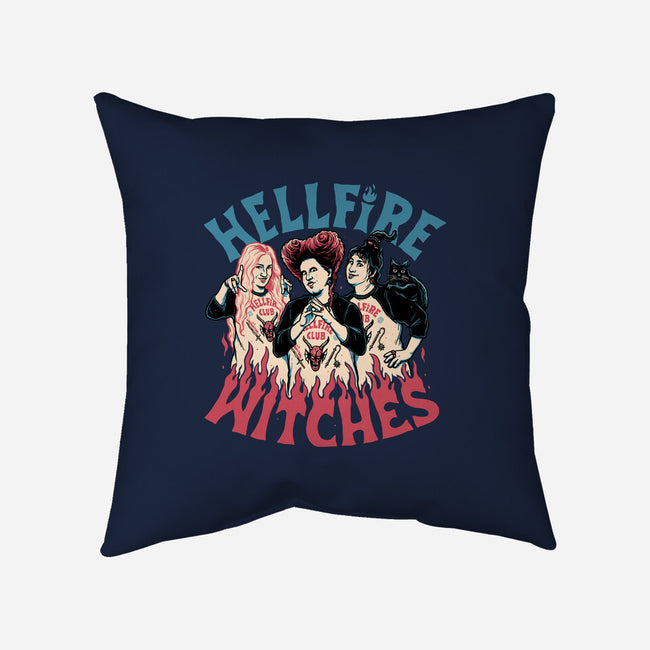 Hellfire Witches-none removable cover throw pillow-momma_gorilla