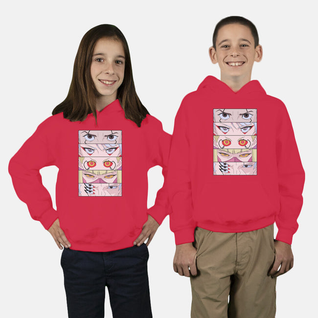 Cyberpunk Eyes-youth pullover sweatshirt-Zody