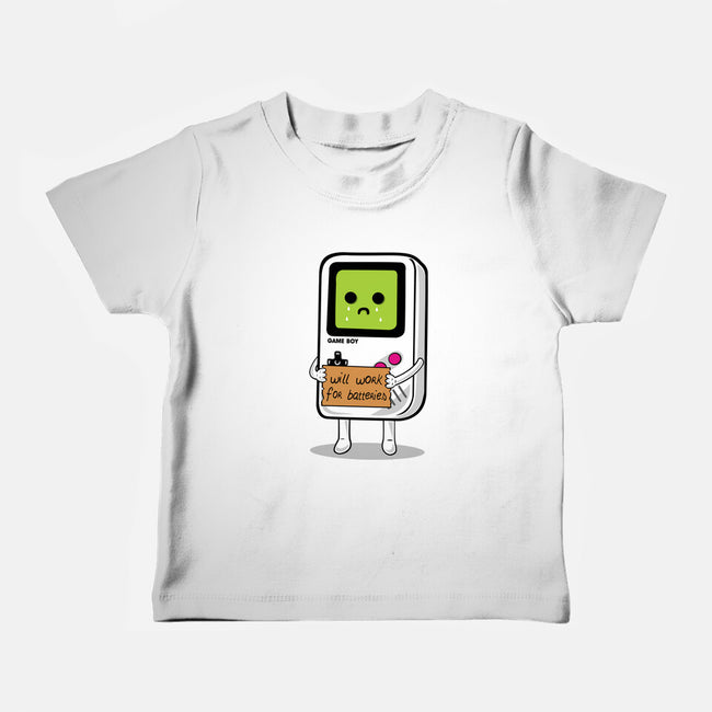 Will Work For Batteries-baby basic tee-Melonseta