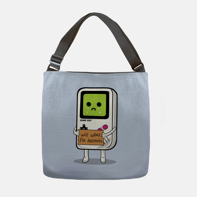 Will Work For Batteries-none adjustable tote bag-Melonseta