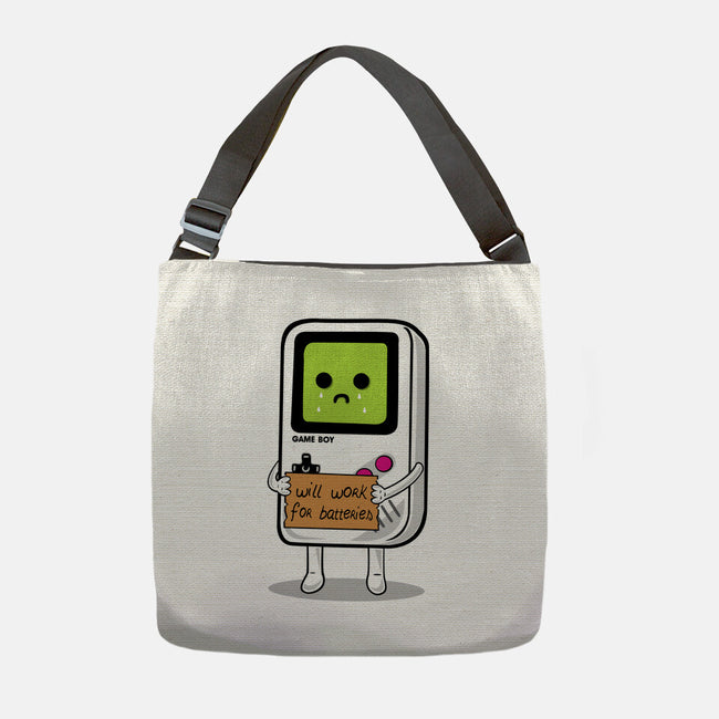 Will Work For Batteries-none adjustable tote bag-Melonseta