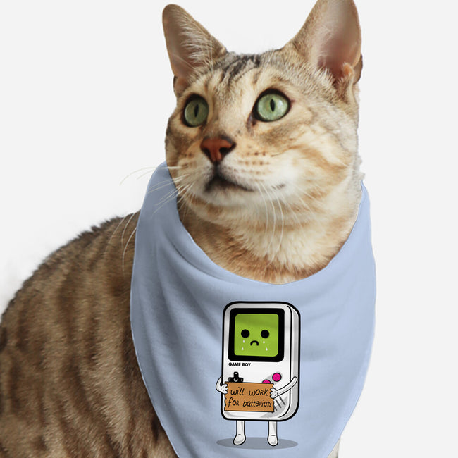 Will Work For Batteries-cat bandana pet collar-Melonseta