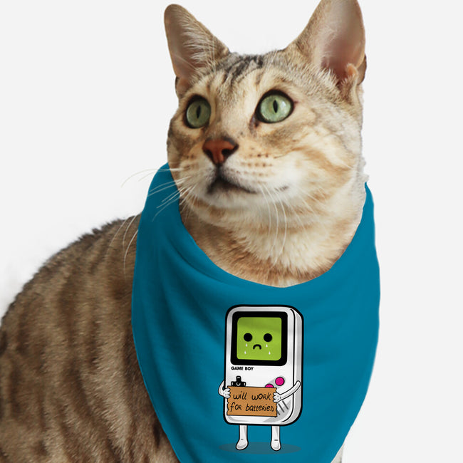 Will Work For Batteries-cat bandana pet collar-Melonseta