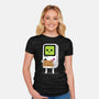 Will Work For Batteries-womens fitted tee-Melonseta