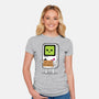 Will Work For Batteries-womens fitted tee-Melonseta