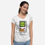Will Work For Batteries-womens v-neck tee-Melonseta