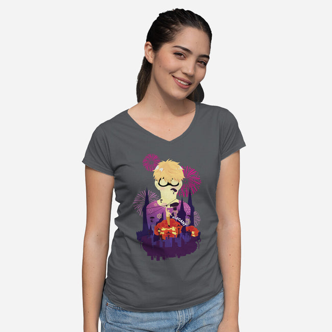 Forger Spy-womens v-neck tee-SwensonaDesigns