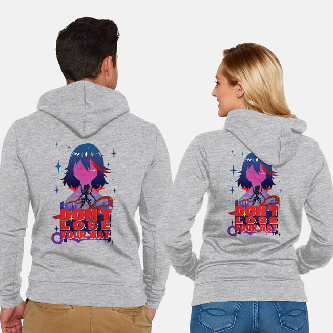 Don't Lose Your Way-unisex zip-up sweatshirt-SwensonaDesigns