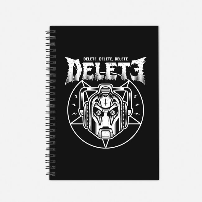 Cyber Black Metal-none dot grid notebook-Logozaste