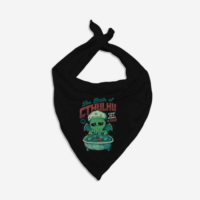 The Bath Of Cthulhu-cat bandana pet collar-eduely