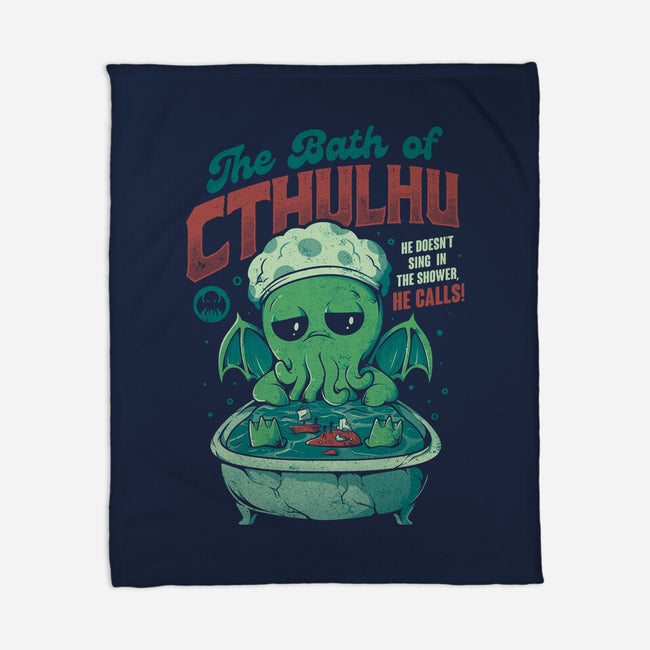 The Bath Of Cthulhu-none fleece blanket-eduely