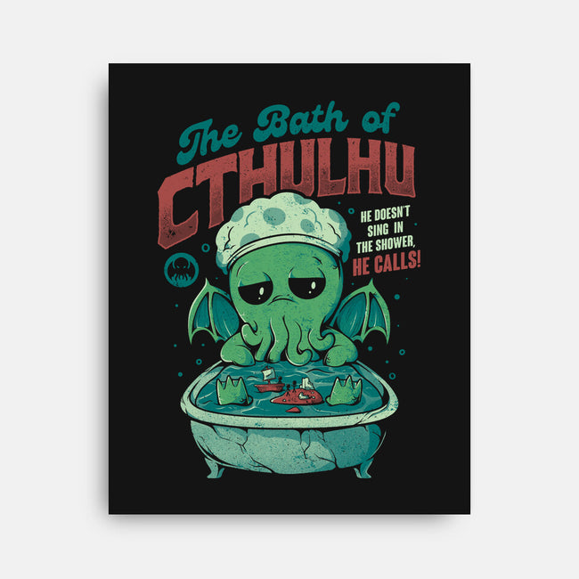 The Bath Of Cthulhu-none stretched canvas-eduely