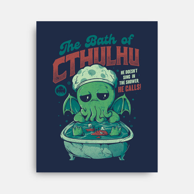The Bath Of Cthulhu-none stretched canvas-eduely