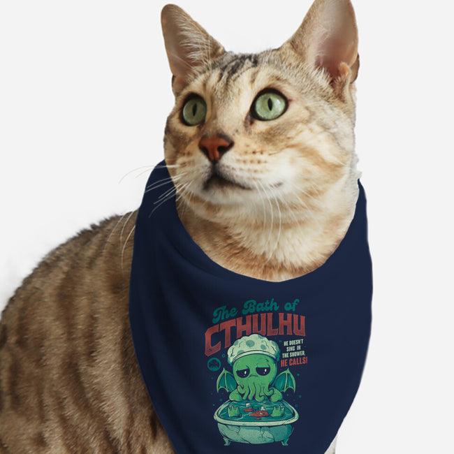 The Bath Of Cthulhu-cat bandana pet collar-eduely